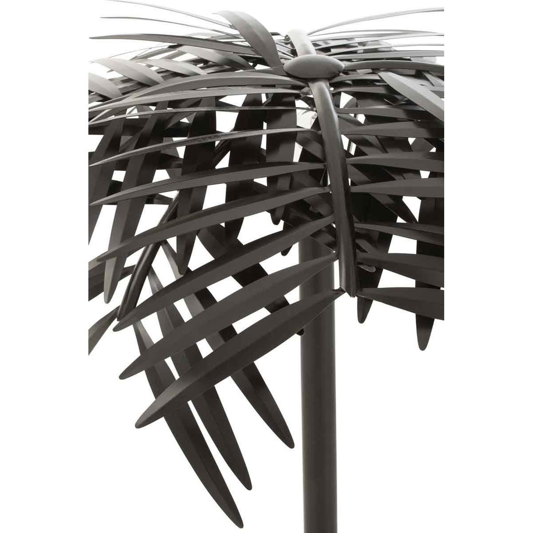 Voir la diapositive 5 : J-LINE Lampe à Poser Design  Feuille  73cm Noir