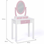 Voir la diapositive 5 : ID MARKET Coiffeuse enfant BETTANY avec miroir et tabouret