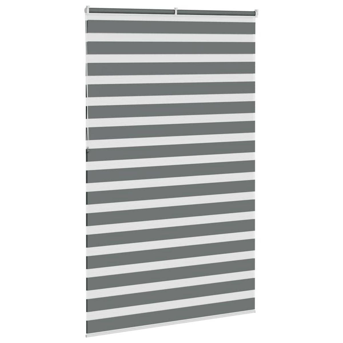 VIDAXL Store zebre gris fonce largeur du tissu 140,9 cm polyester