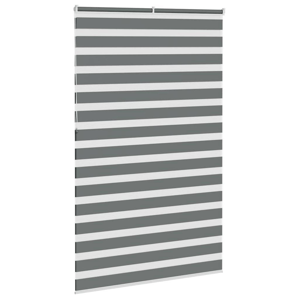 VIDAXL Store zebre gris fonce largeur du tissu 140,9 cm polyester