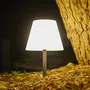Lumisky Lampe de table solaire 2 en 1 LADY SPIKE BOUFFANT Blanc Acier H62cm