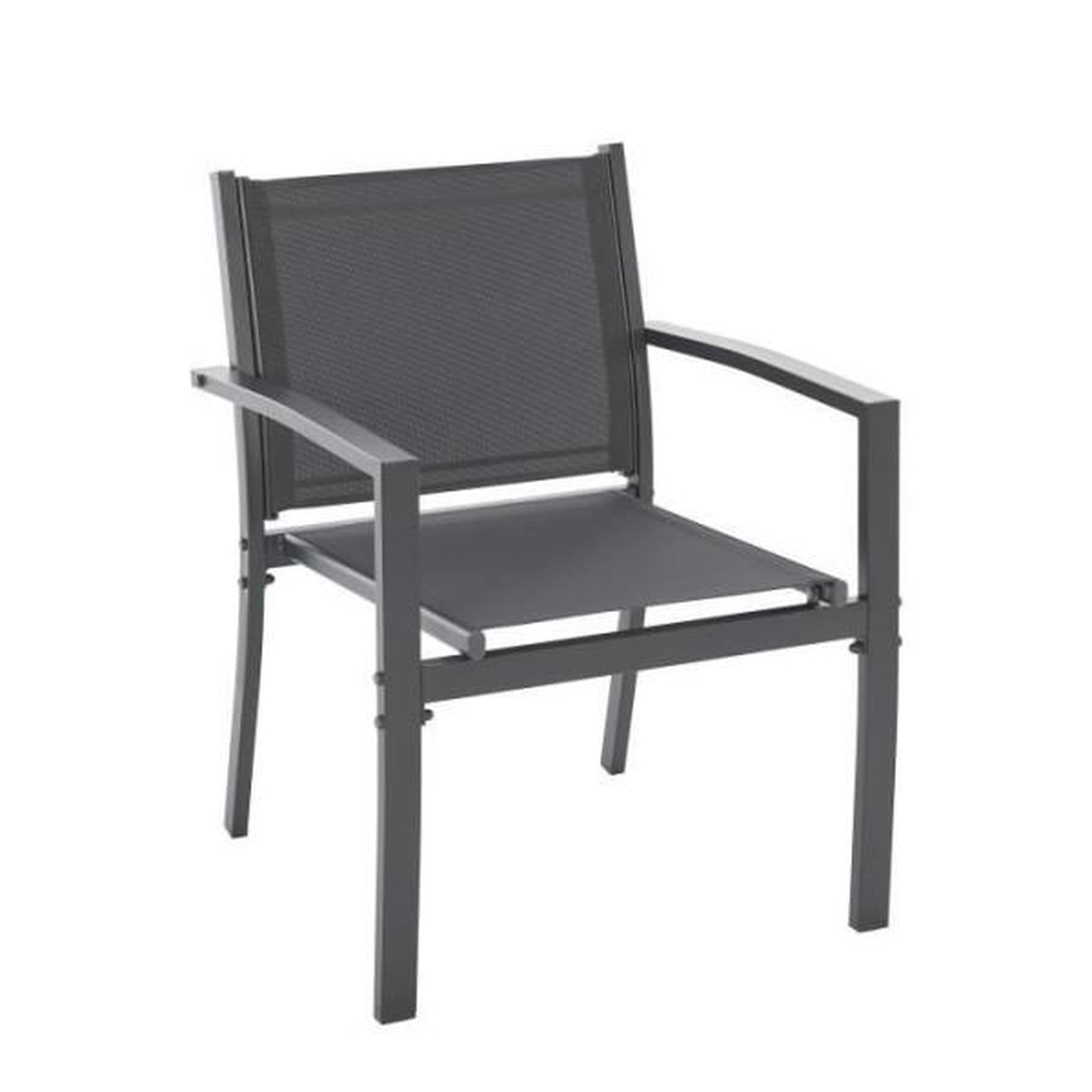 Voir la diapositive 4 : Salon de jardin - Structure Acier - 4 personnes - Gris