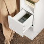 Voir la diapositive 6 : SOBUY SoBuy - Table De Chevet à deux tiroirs - Blanc - 35x20x60cm - Moderne - FBT149-NW