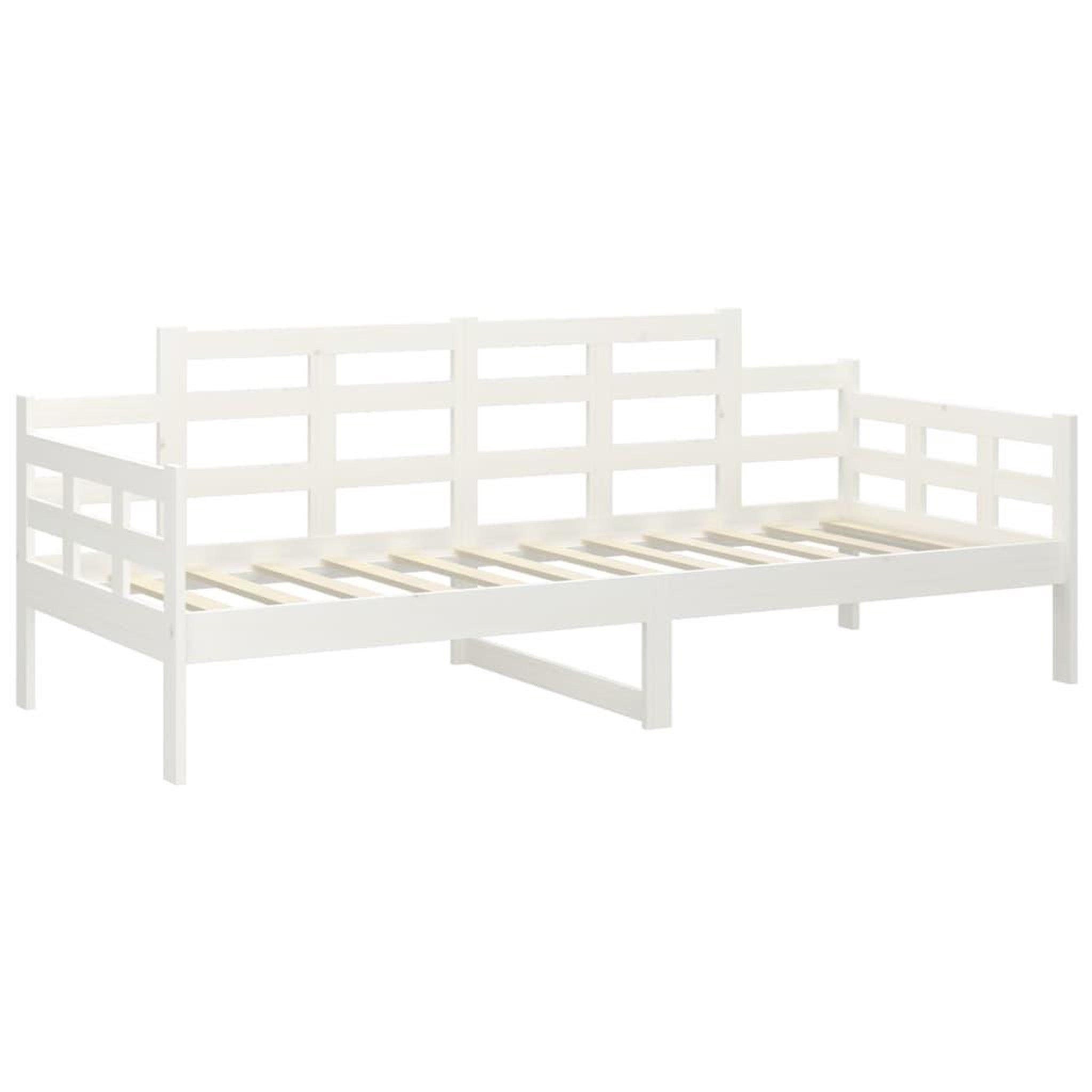 Voir la diapositive 4 : VIDAXL Lit de jour sans matelas blanc bois de pin massif 90x200 cm