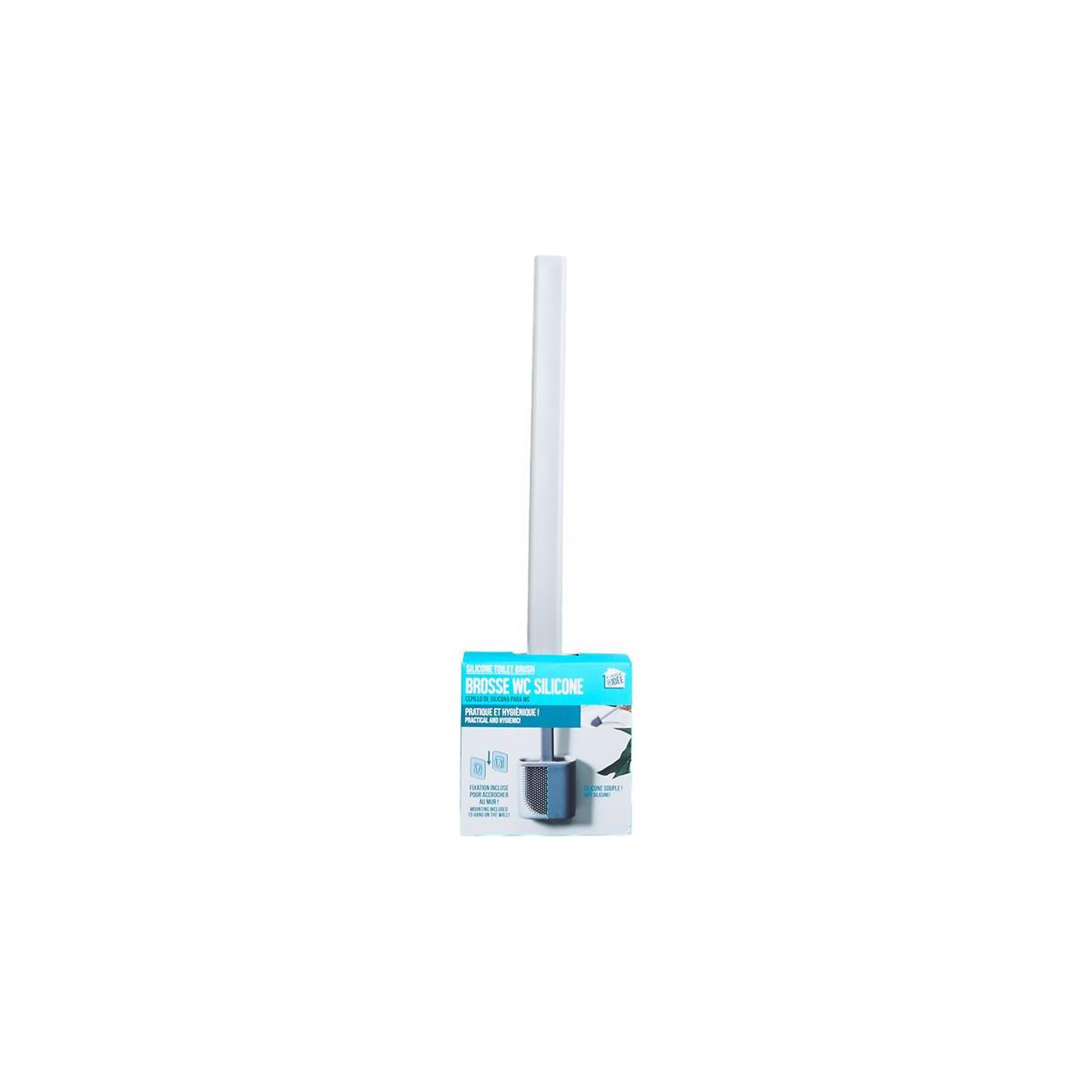Voir la diapositive 6 : Je cherche une idee Brosse wc adhésive  silicone  36cm gris