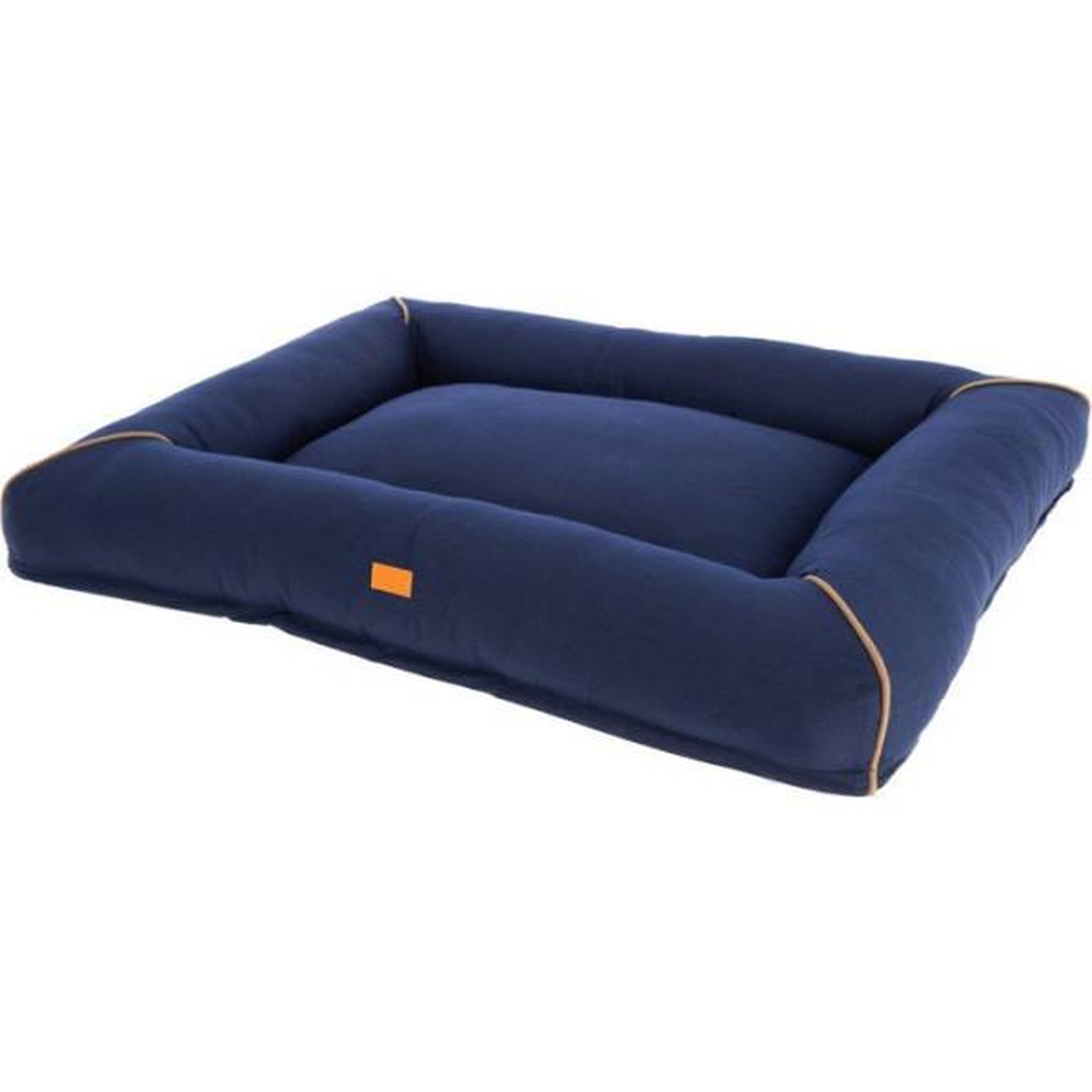 KERBL Corbeille Jerome – Bleu foncé / Cognac – 110 × 90 × 10 cm