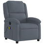 Voir la diapositive 4 : VIDAXL Fauteuil inclinable de massage electrique gris fonce velours