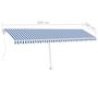 Voir la diapositive 6 : VIDAXL Auvent automatique sur pied 600x300 cm Bleu/Blanc