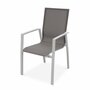  Lot de 4 fauteuils - Washington - En aluminium et textilène, empilables
