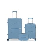 OBAGO OBAGO - LOT DE 3 - Valises grand format, cabine et grand vanity VELA. Coloris disponibles : Vert, Gris, Bleu, Marron, Rose