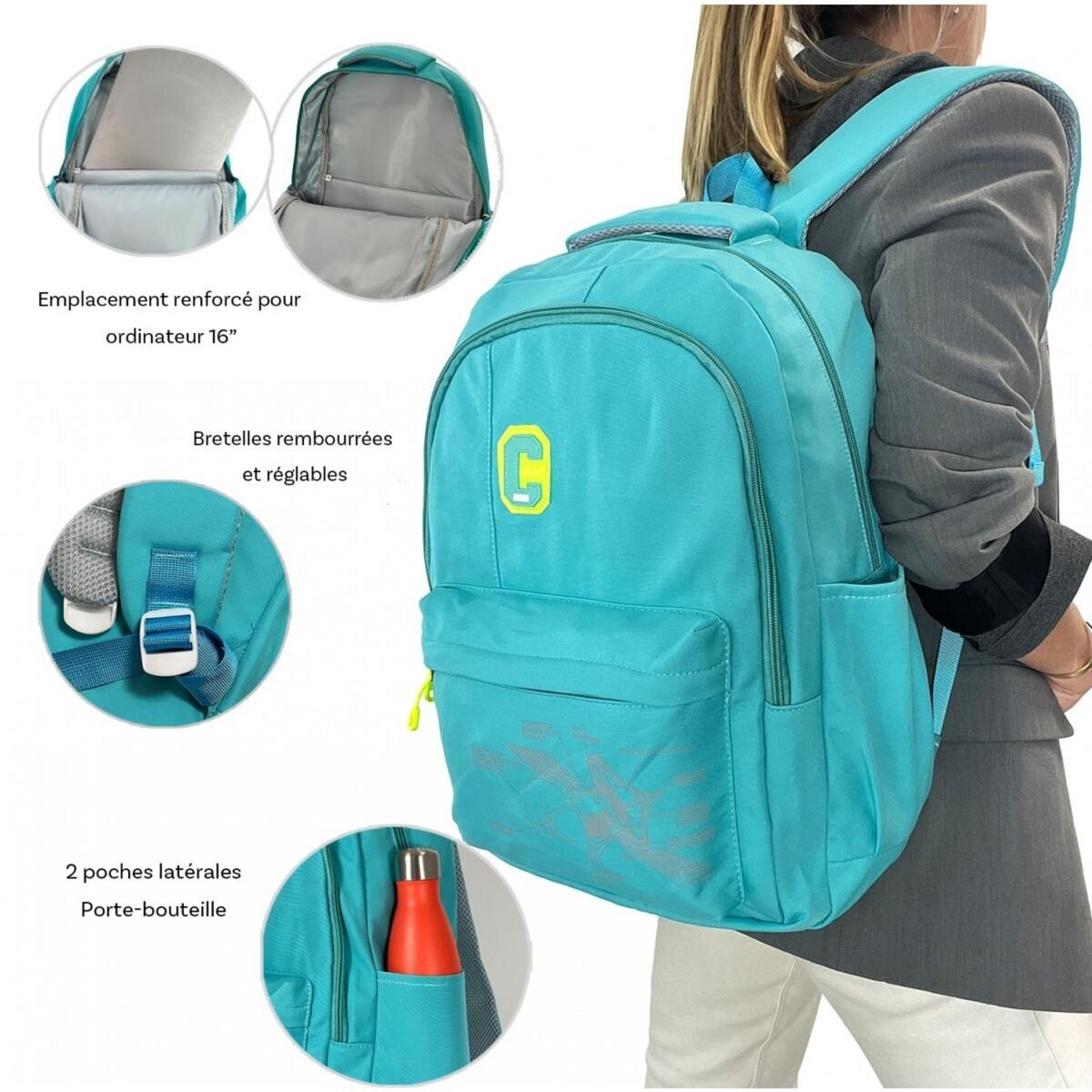 Cactus Sac à dos porte-ordinateur 16