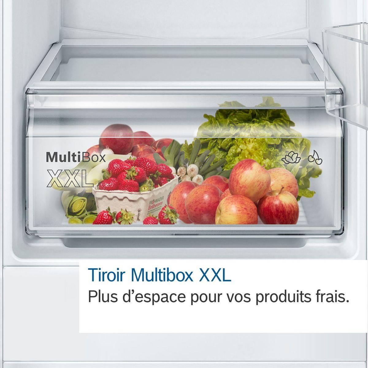 BOSCH Réfrigérateur 1 porte KIR41NSE0 Série 2 tiroir MultiBox XXL