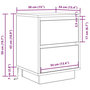 Voir la diapositive 6 : VIDAXL Table de chevet avec lumieres LED chene marron 38x34x50 cm