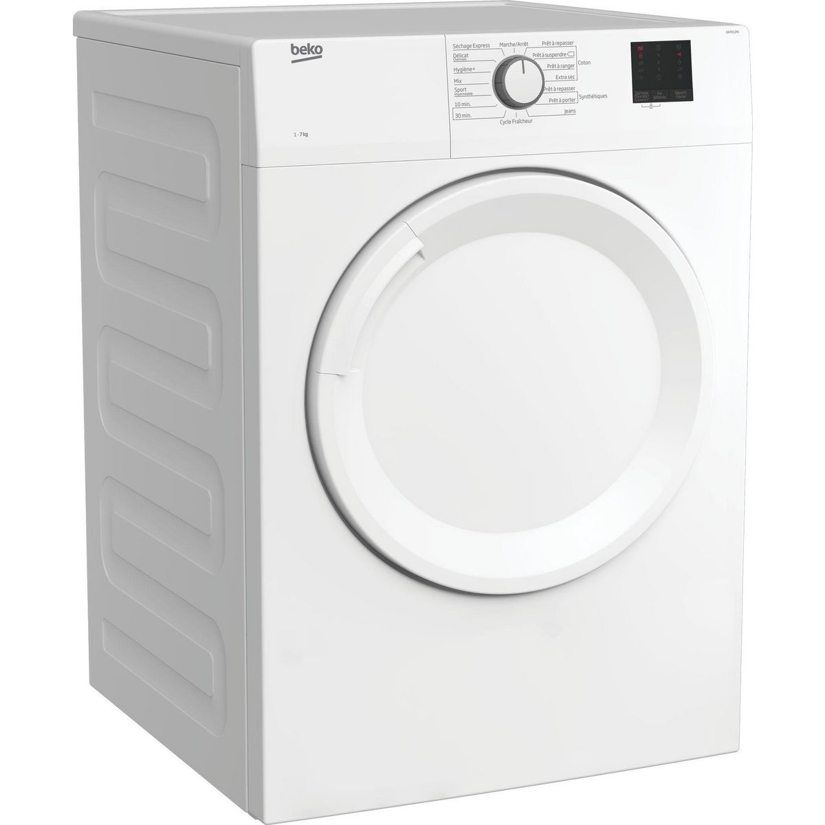 Beko Sèche-linge à évacuation 60cm 7kg c blanc - da7011pa