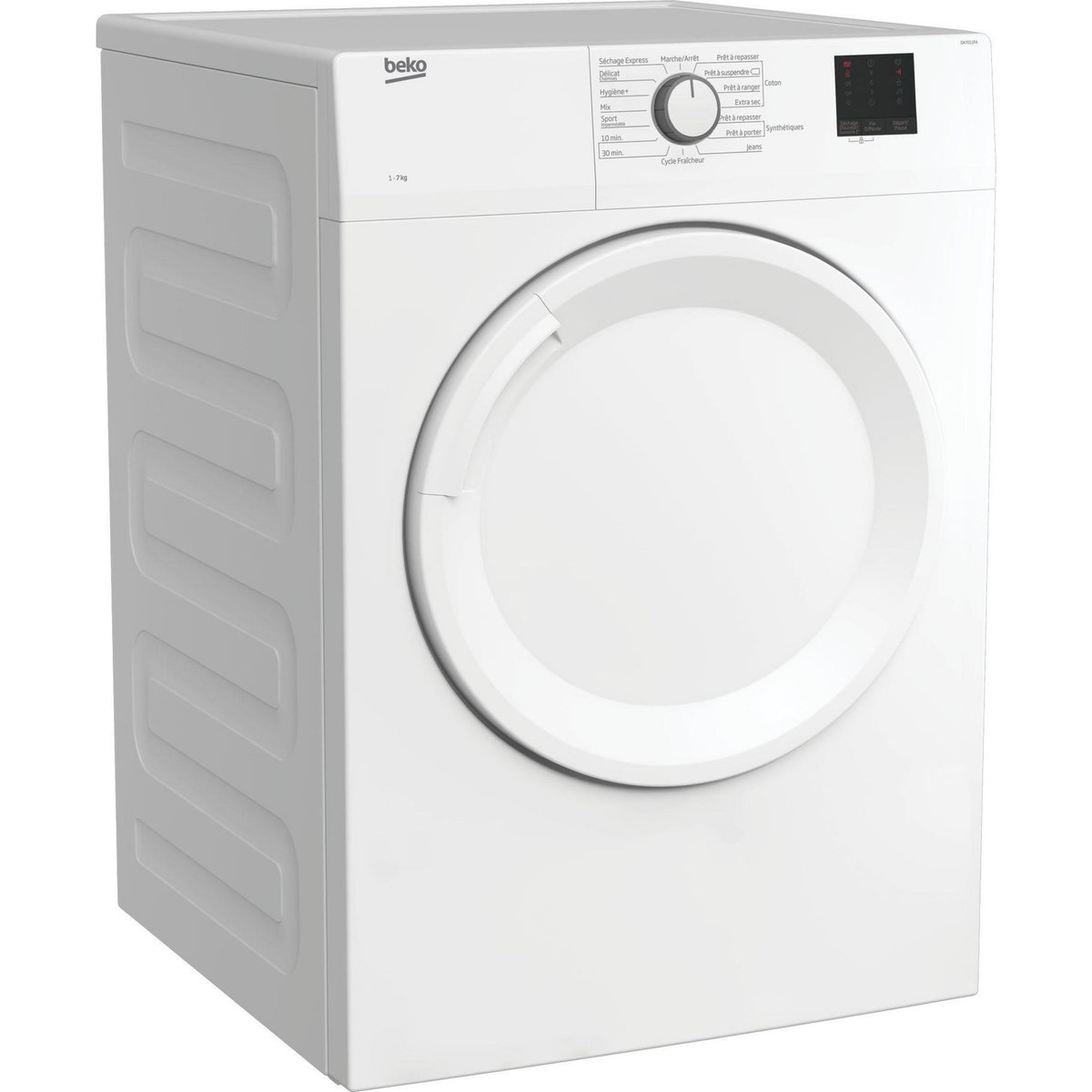 Beko Sèche-linge à évacuation 60cm 7kg c blanc - da7011pa