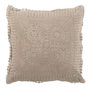 Voir la diapositive 1 : Paris Prix Coussin Déco  Dentelle  45x45cm Taupe