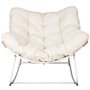 Voir la diapositive 1 : Paris Prix Fauteuil Design  Odin  110cm Naturel & Blanc