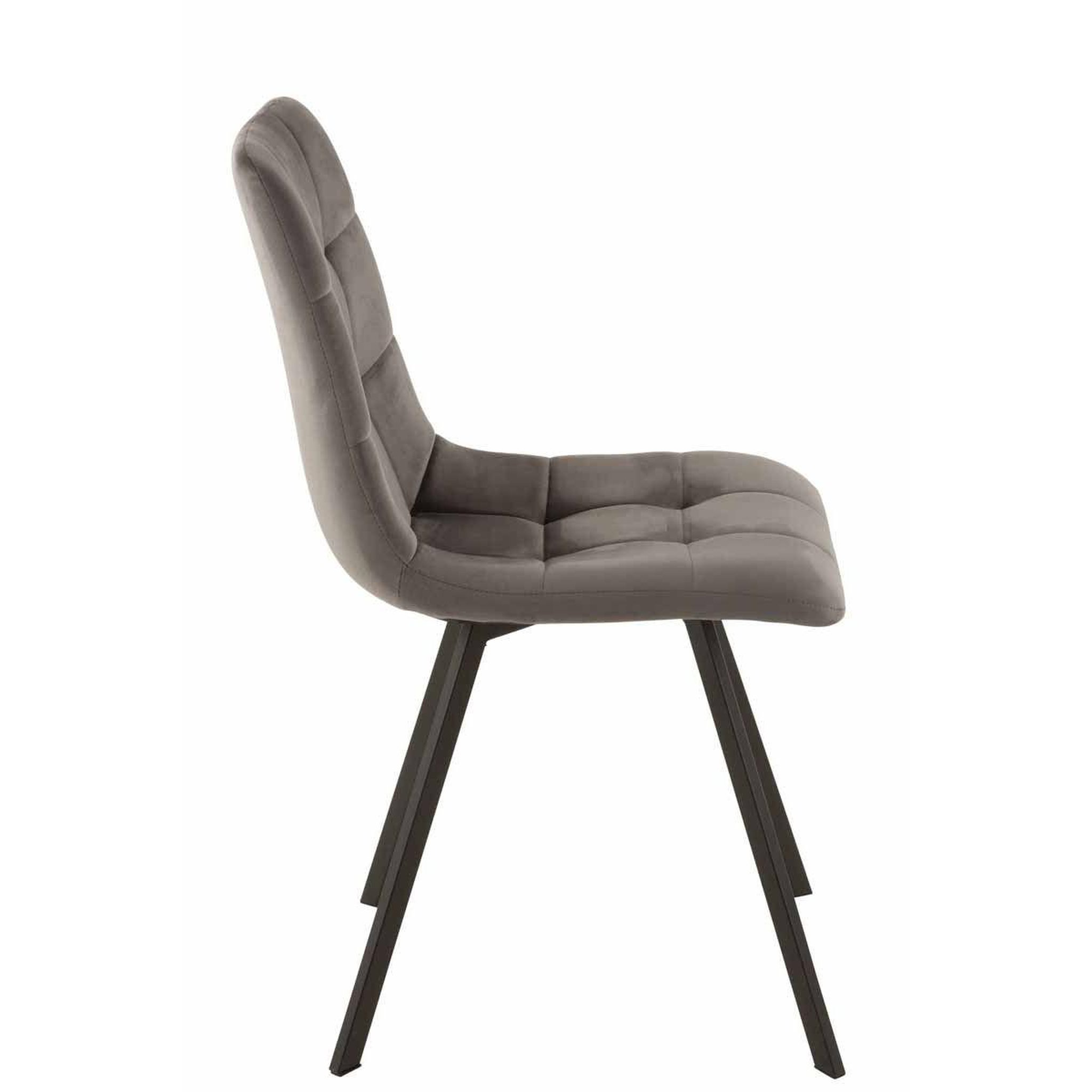 Voir la diapositive 3 : J-LINE Chaise design  morgan  86cm gris