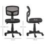 Voir la diapositive 3 : VINSETTO Chaise de bureau ergonomique hauteur réglable dossier enveloppant maille noir