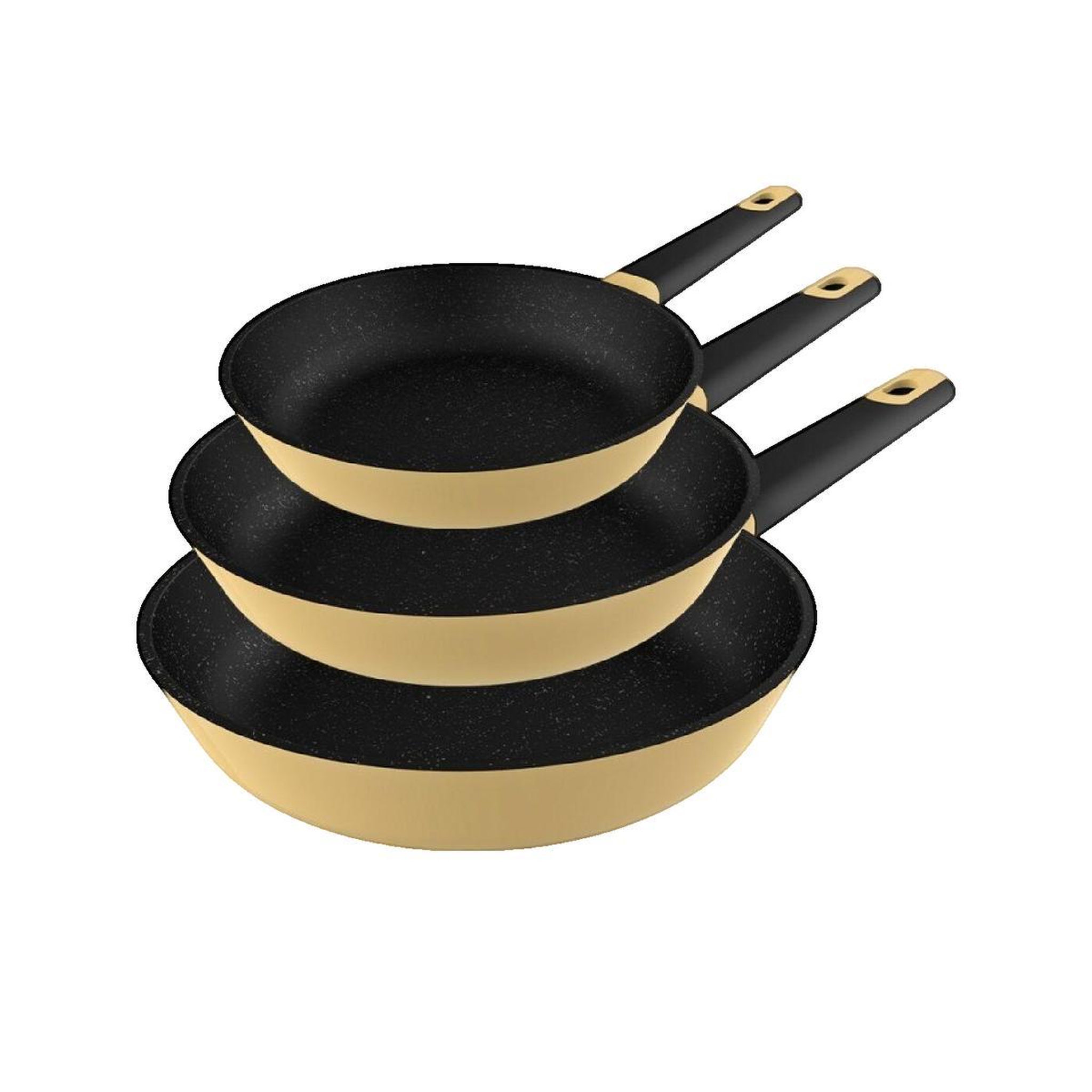 Voir la diapositive 1 : CECOTEC Ensemble de poêles cecotec Jaune 20, 24 et 28 cm