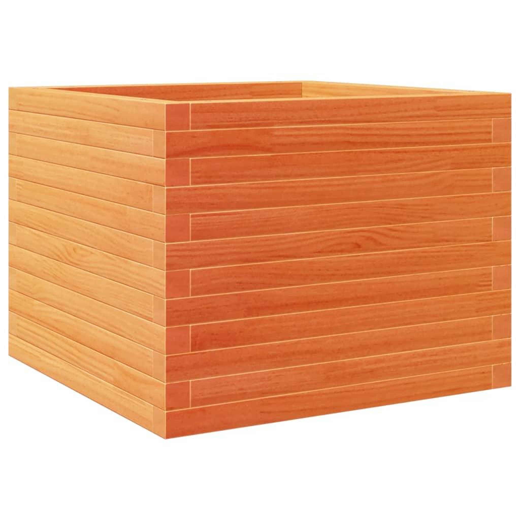 Voir la diapositive 2 : VIDAXL Jardiniere cire marron 60x60x46 cm bois de pin massif