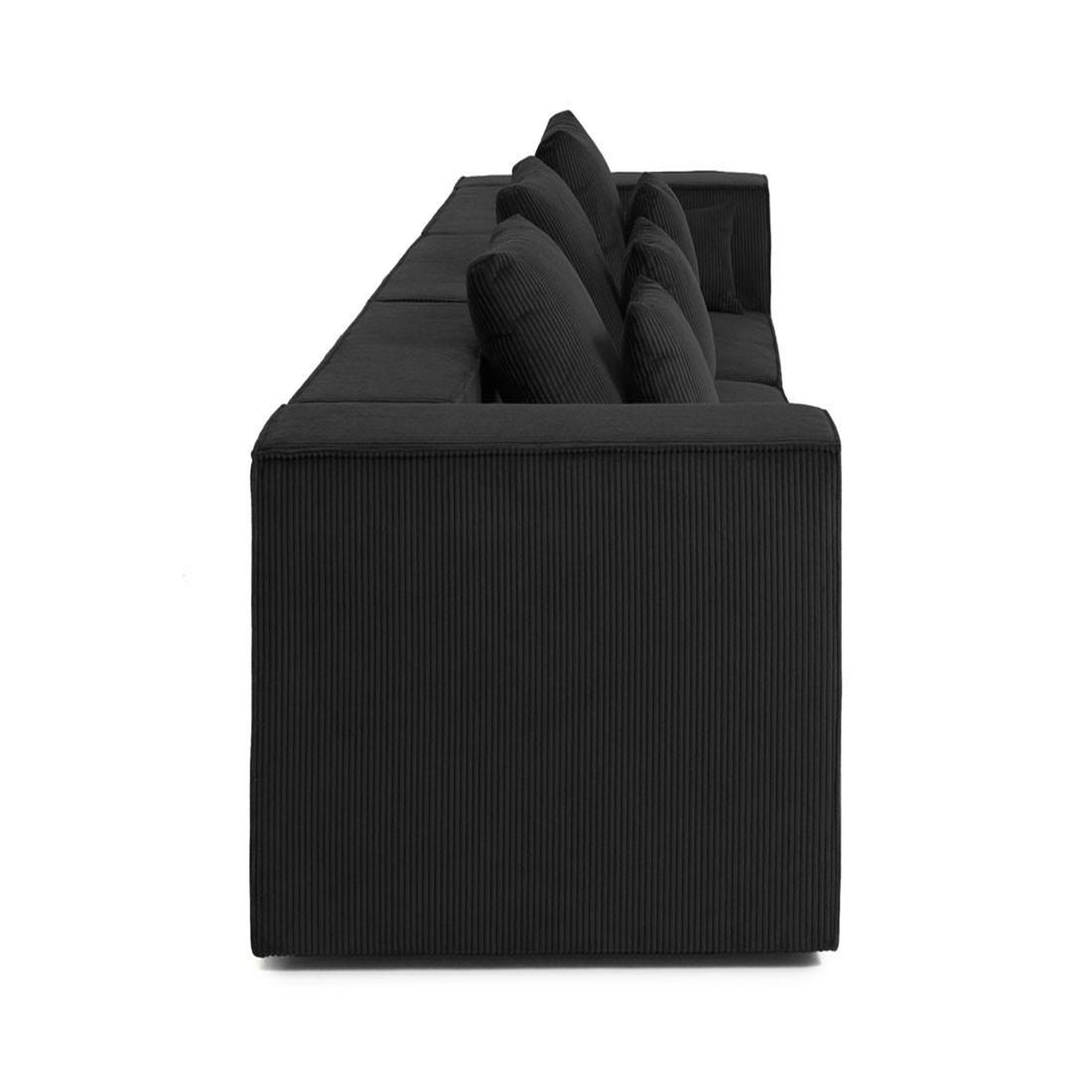Voir la diapositive 3 : BEST MOBILIER Colombine - canapé modulable droit - 3 places - en velours côtelé