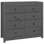 Voir la diapositive 2 : VIDAXL Armoire laterale Gris 100x40x90 cm Bois de pin massif