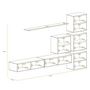 Voir la diapositive 4 : Paris Prix Meuble TV Mural Design  Switch XIX  310cm Naturel & Noir