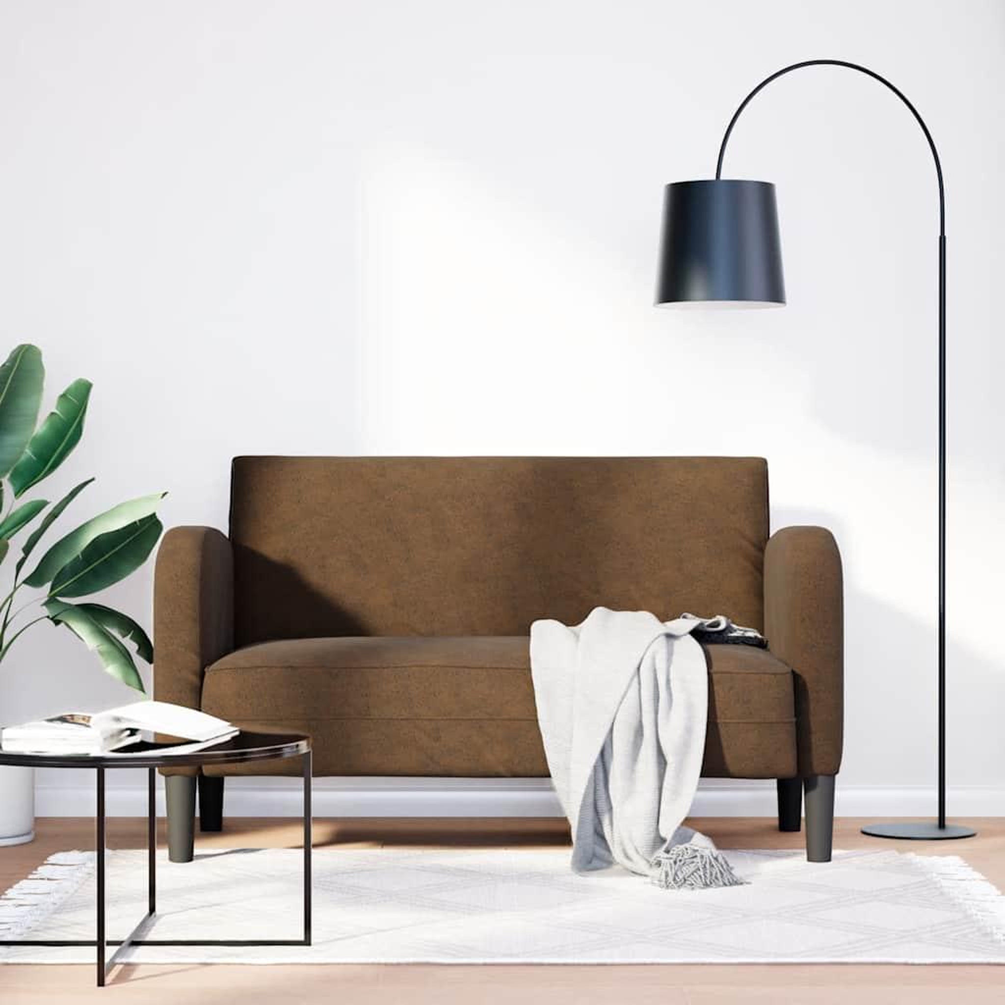 VIDAXL Canape causeuse marron 110 cm similicuir