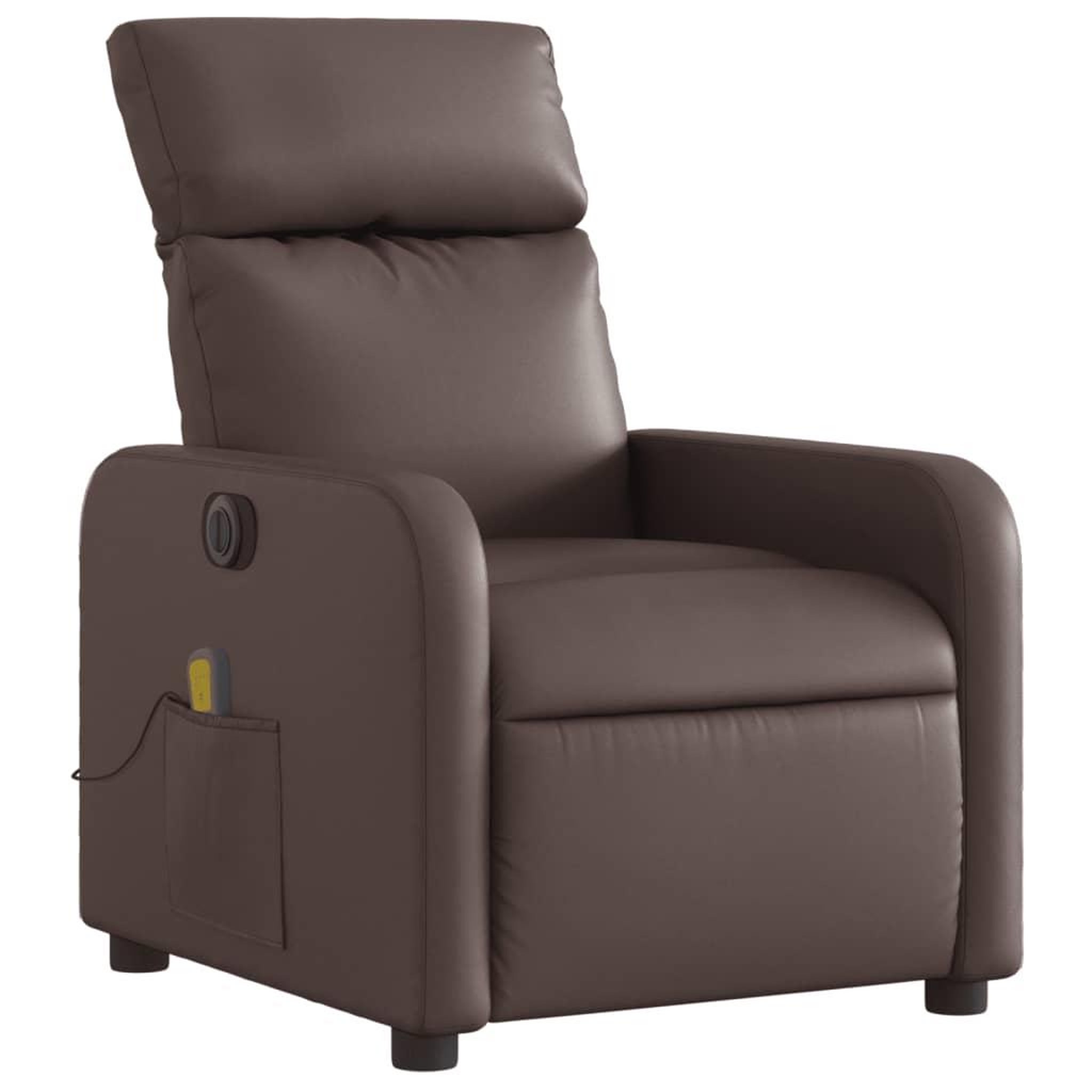 Voir la diapositive 4 : VIDAXL Fauteuil de massage inclinable electrique marron similicuir