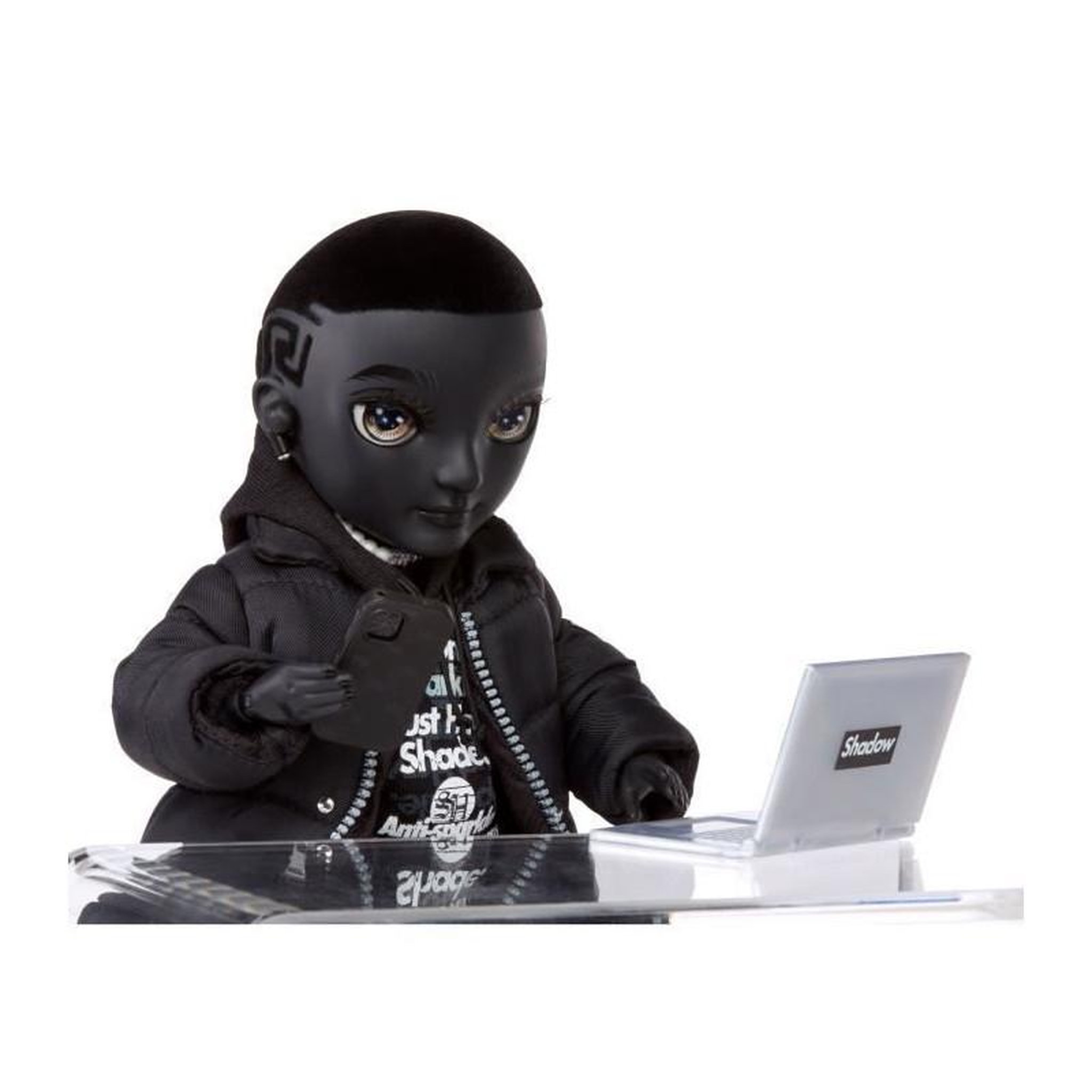 Voir la diapositive 4 : Rainbow Rainbow High - Shadow High Fashion Doll - Rexx Mcqueen (Noir) Série 2