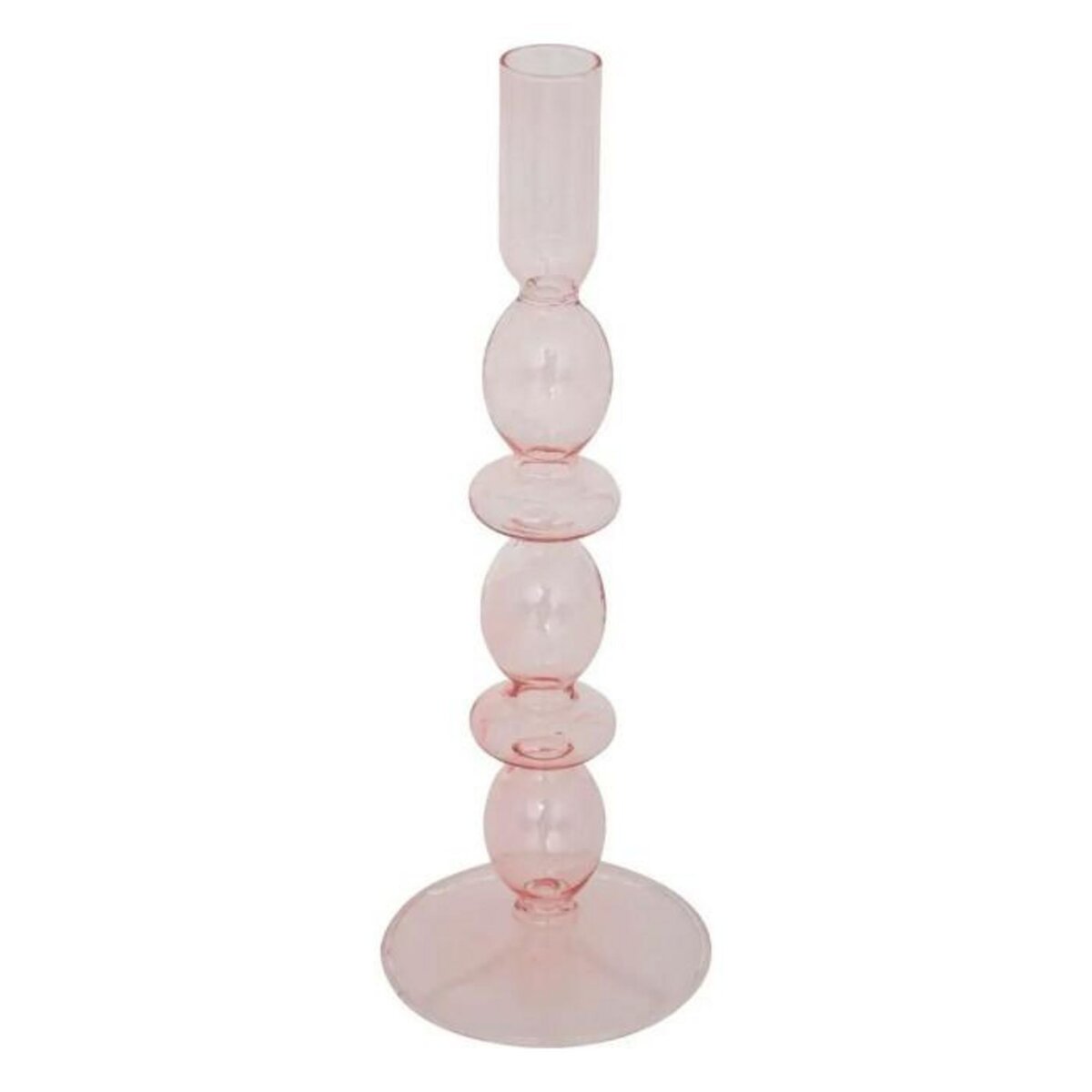 ATMOSPHERA Chandelier en Verre Design  Bulles  25cm Rose Clair