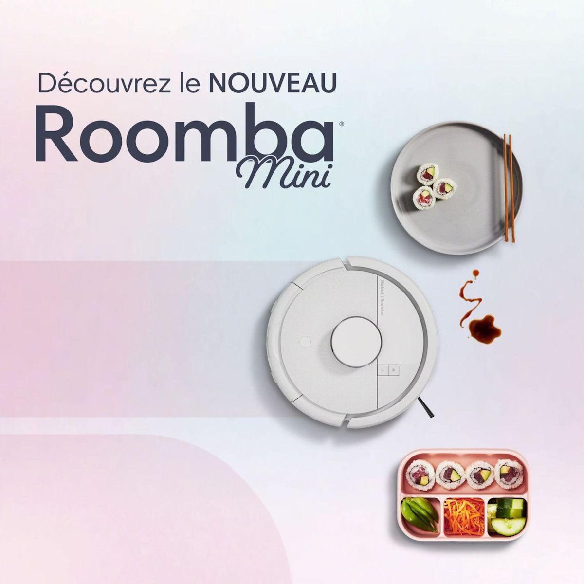 IROBOT Robot Aspirateur Laveur Roomba Mini Blanc F155240