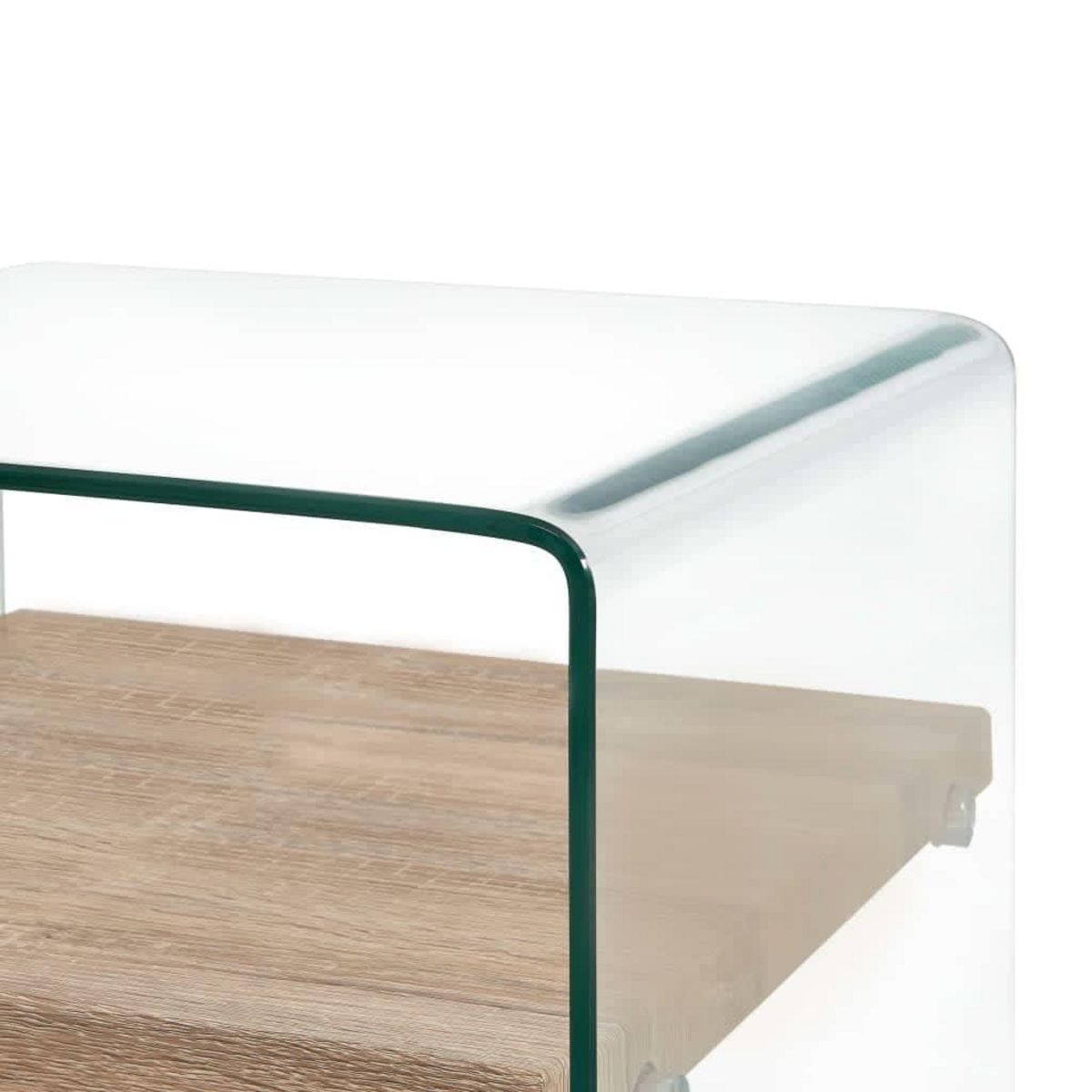 VIDAXL Table basse Clair 50x50x45 cm Verre trempe