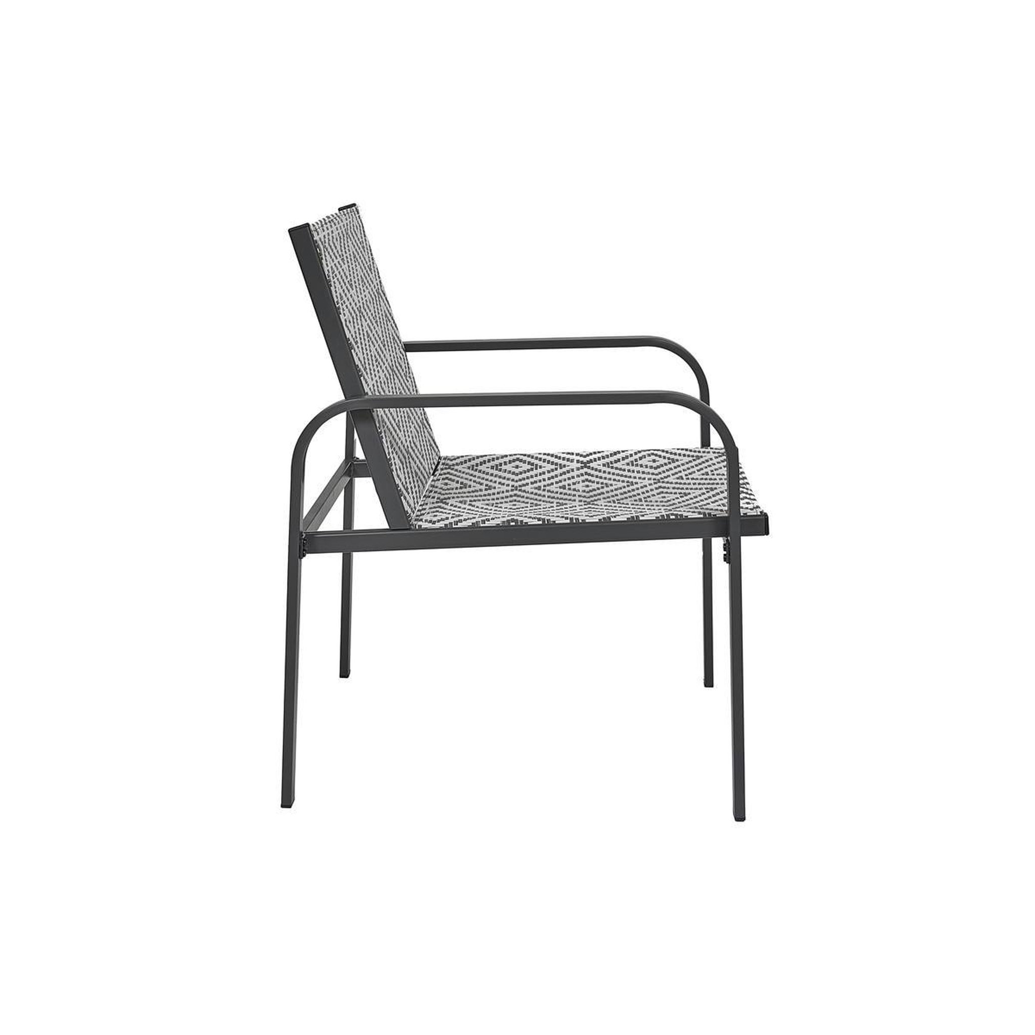 Voir la diapositive 4 : The Home Deco Factory Salon de jardin 2 places  mexico  83cm gris