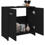 Voir la diapositive 3 : VIDAXL Armoire de salle de bain noir 60x33x61 cm Bois d'ingenierie