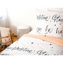 Voir la diapositive 2 : Home collection Parure housse de couette 100% microfibre 72gsm positive