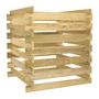 Voir la diapositive 2 : VIDAXL Composteur de jardin a lattes 90x90x90 cm Bois de pin impregne