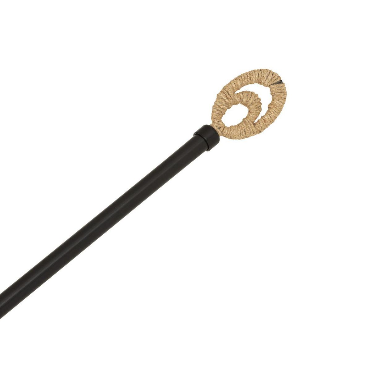 ATMOSPHERA Kit de tringle à rideaux extensible Ellipse - L120 /L210 cm - Métal noir