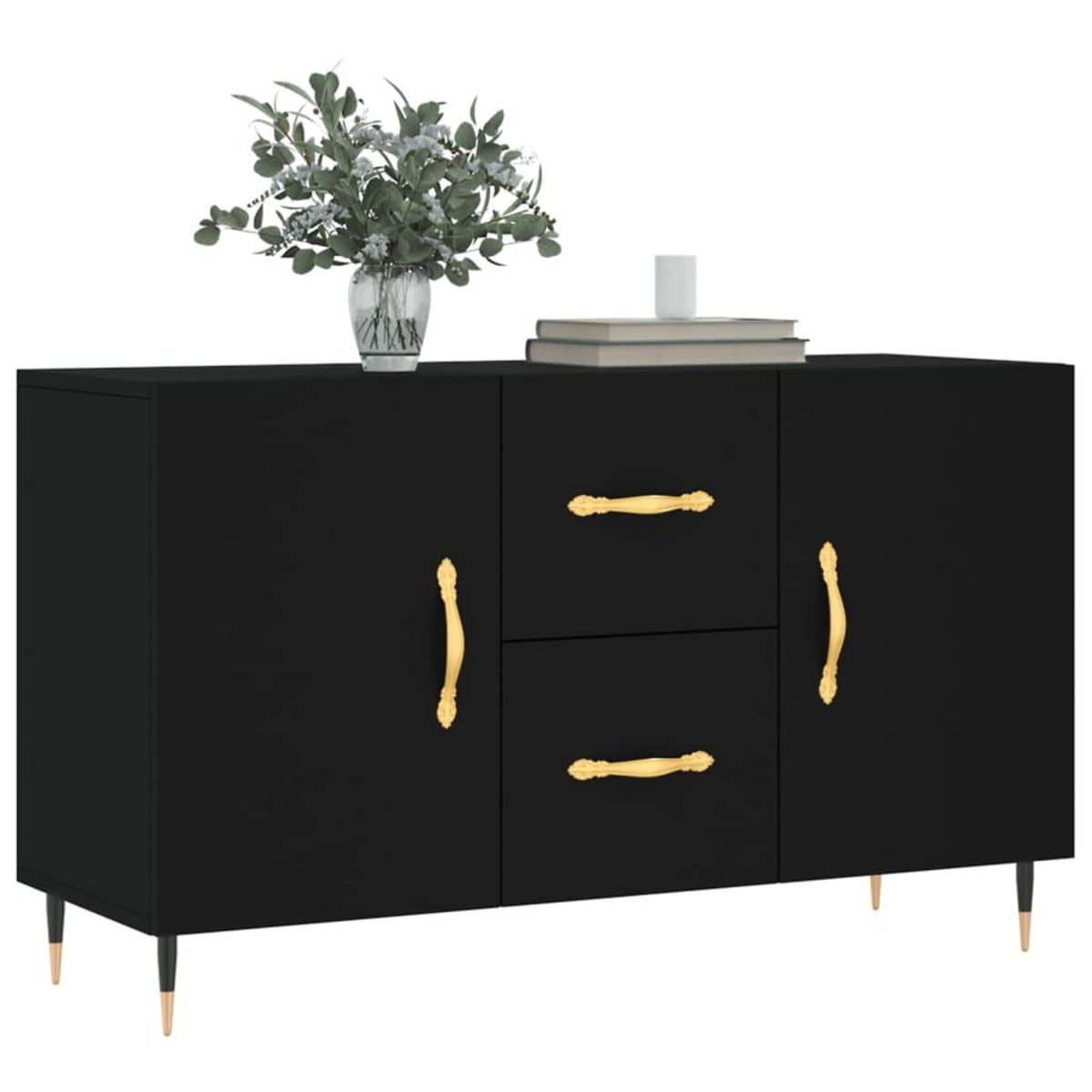 VIDAXL Buffet noir 100x36x60 cm bois d'ingenierie