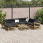 Voir la diapositive 3 : VIDAXL Salon de jardin 8 pcs avec coussins bois de pin impregne