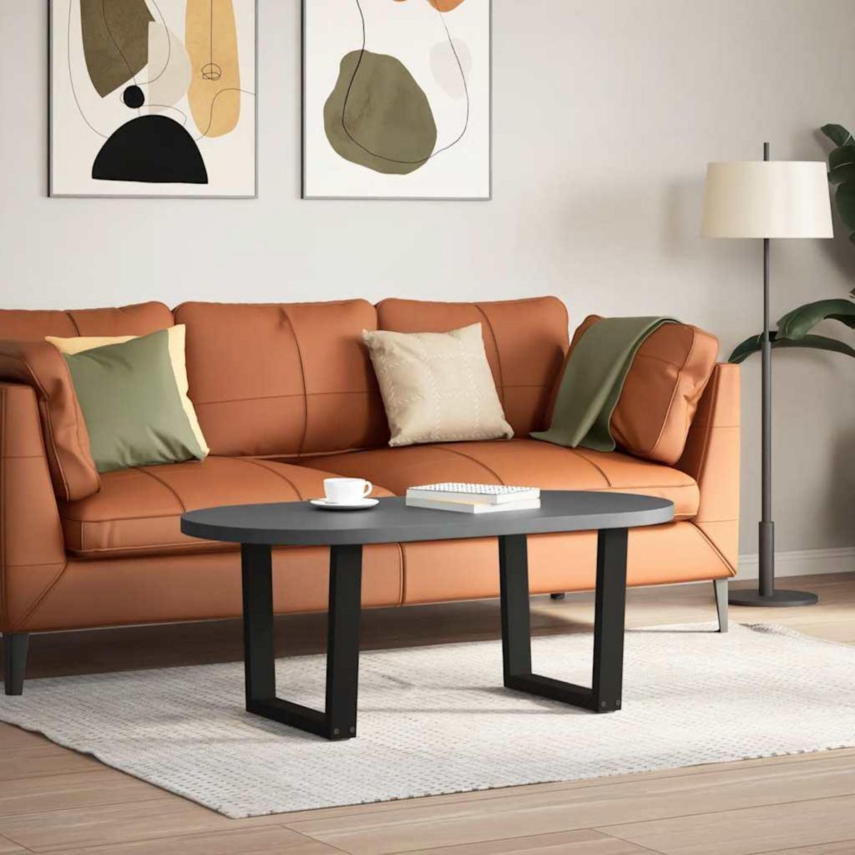 VIDAXL Pieds de table a manger forme V 2 pcs noir 50x(42-43,3)cm acier