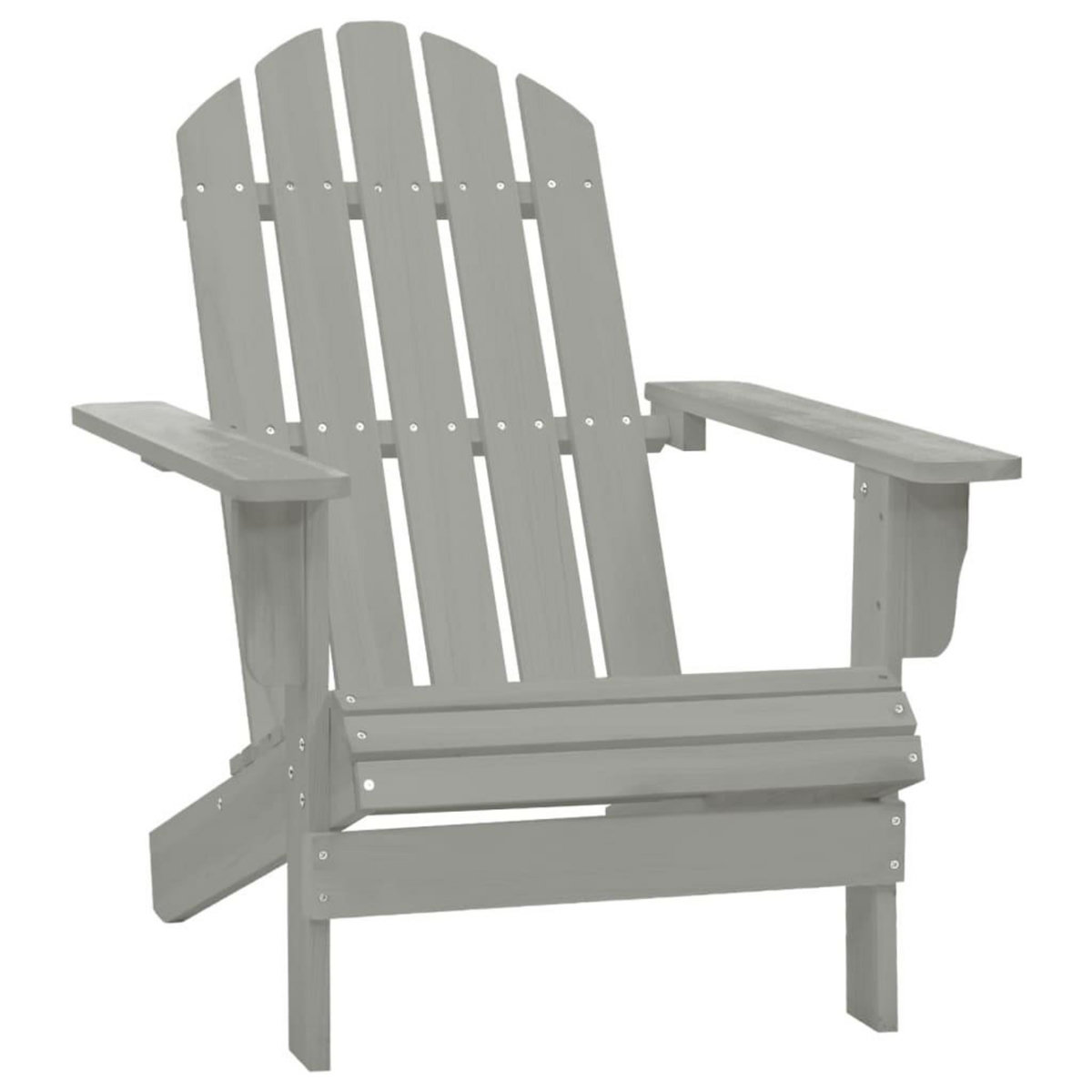 VIDAXL Chaise de jardin Adirondack avec table Bois de sapin Gris