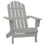 Voir la diapositive 5 : VIDAXL Chaise de jardin Adirondack avec table Bois de sapin Gris