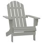 Voir la diapositive 5 : VIDAXL Chaise de jardin Adirondack avec table Bois de sapin Gris