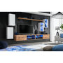 Voir la diapositive 2 : Paris Prix Ensemble Meuble TV  Switch XXV  280cm Blanc & Naturel