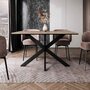 Voir la diapositive 2 : BEST MOBILIER Tom - table à manger - plateau effet bois - pieds en métal - 4 à 6 personnes