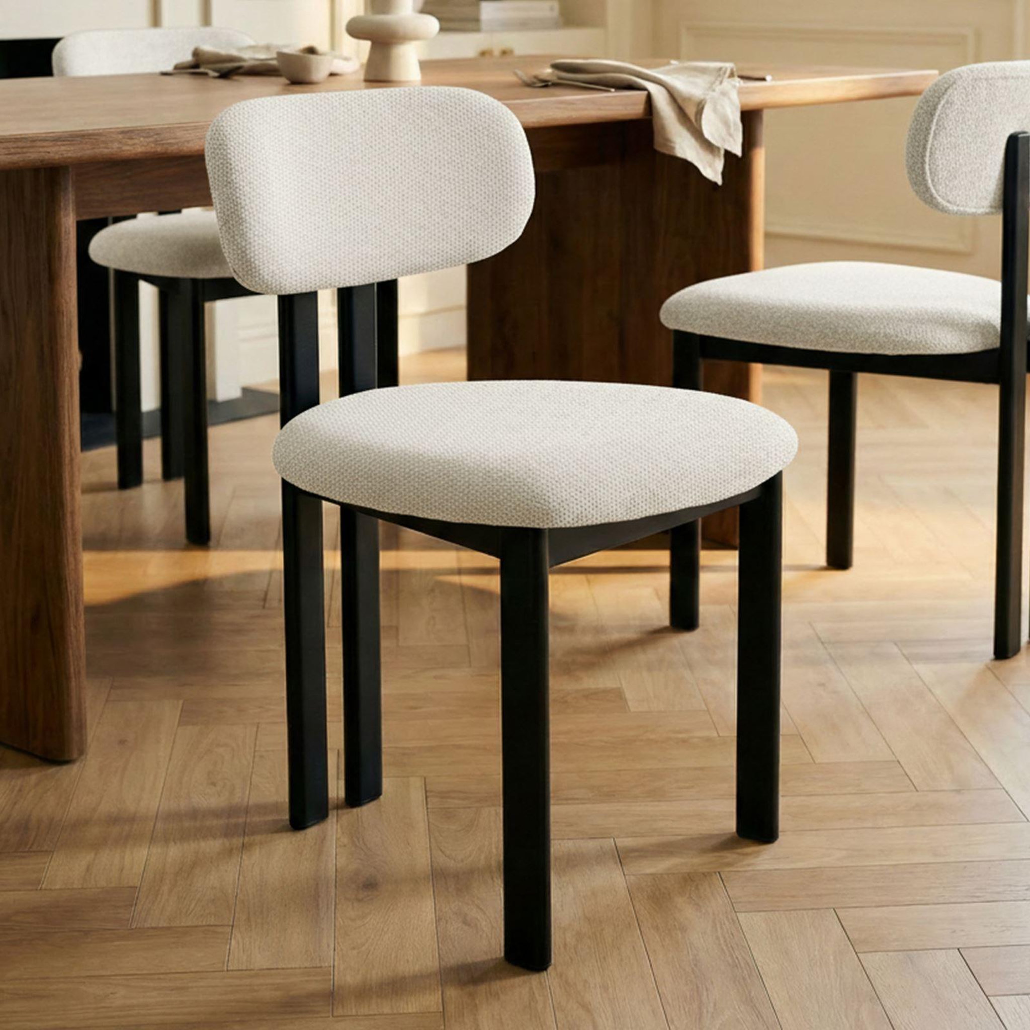 Voir la diapositive 2 : IDIMEX Lot de 2 chaises franca de salle à manger en tissu
