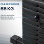 Voir la diapositive 5 : HOMCOM Station de musculation - entrainement complet - développé couché, butterfly, barre latissimus, curler, bande résistance - 11 contrepoids - acier noir