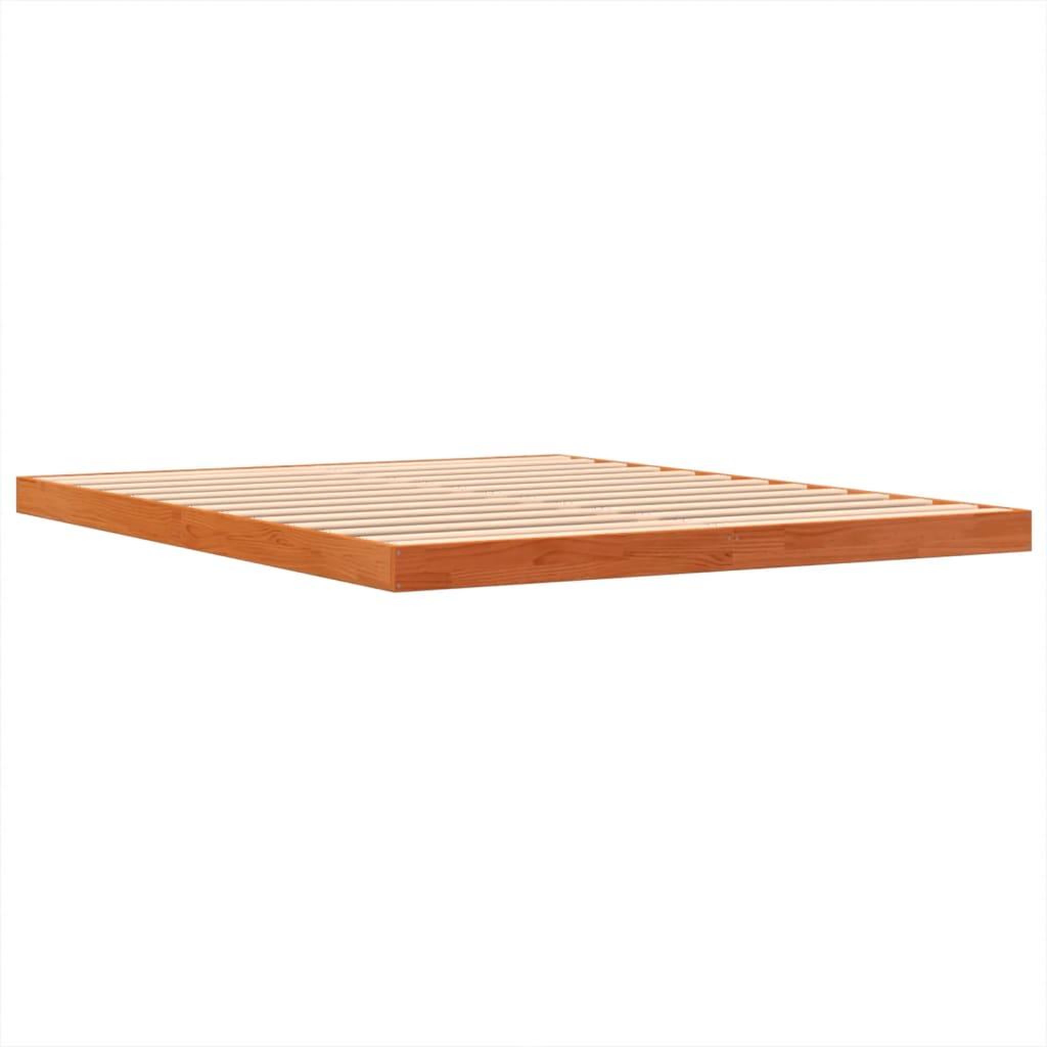 Voir la diapositive 4 : VIDAXL Cadre de lit sans matelas cire marron 150x200cm bois pin massif